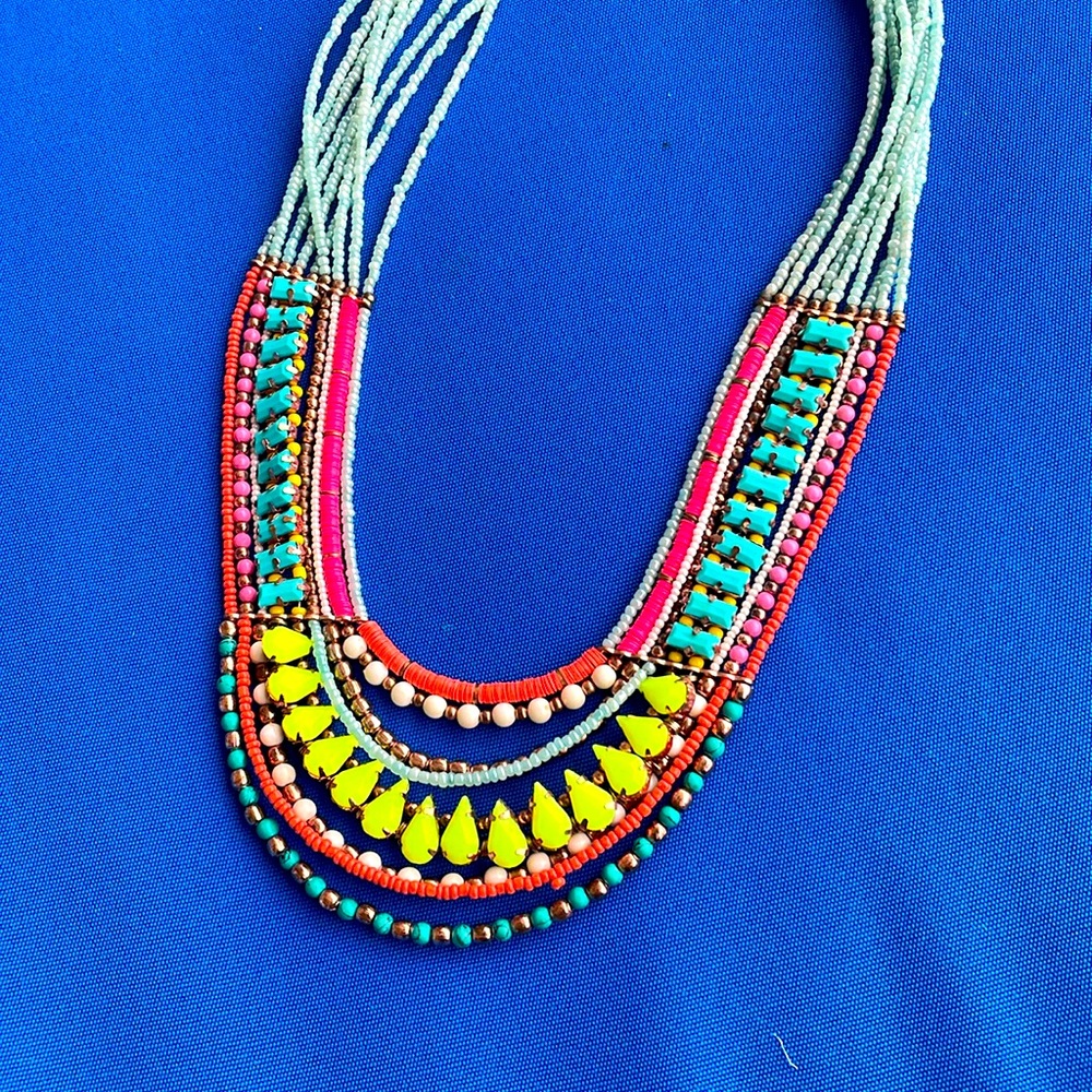Multilayer necklace, adjustable length